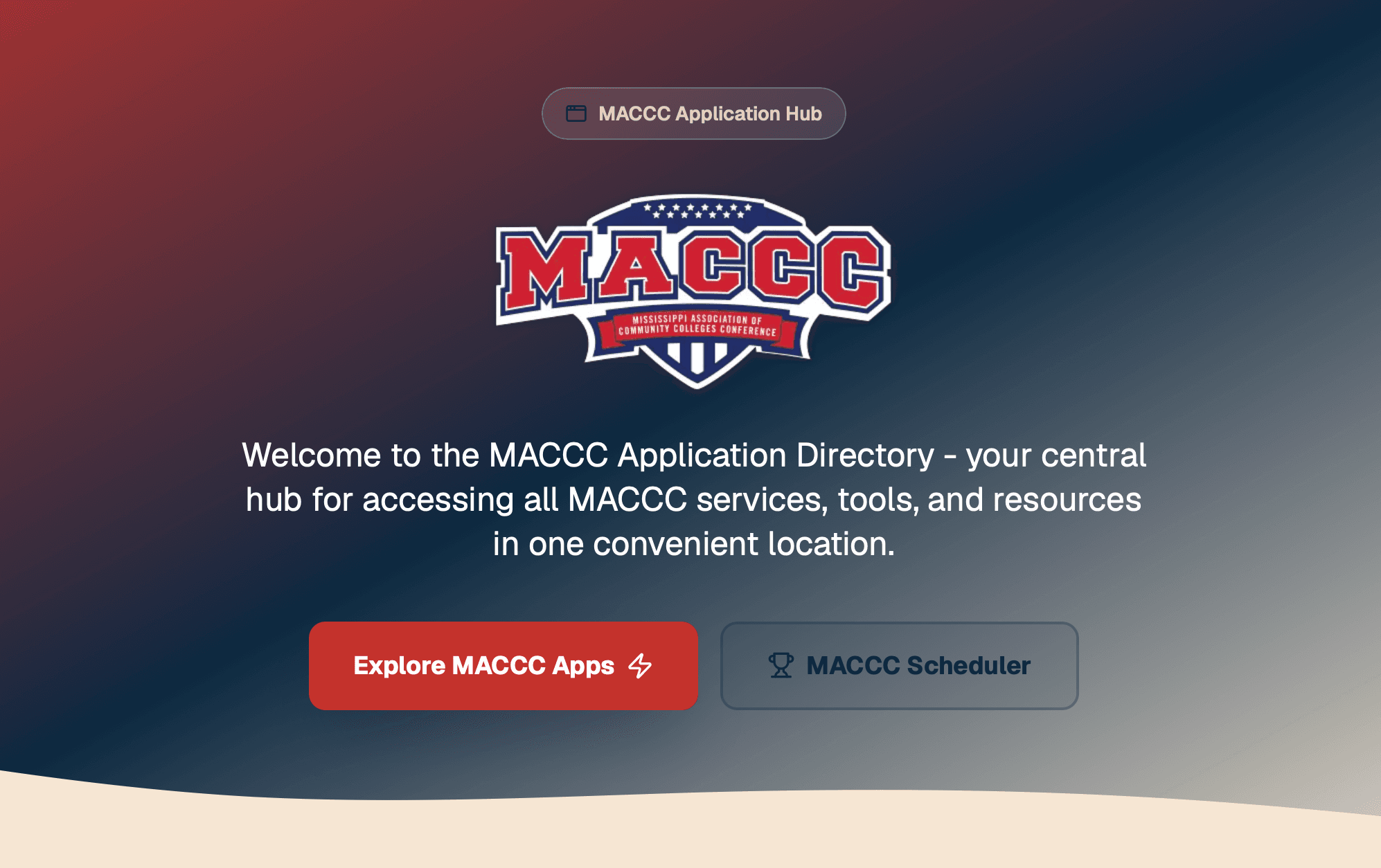 MACCC Scheduler for the Mississippi Association of Community Colleges Conference